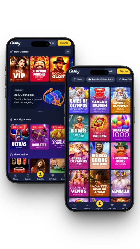 Cashy Casino adapts on any device.
