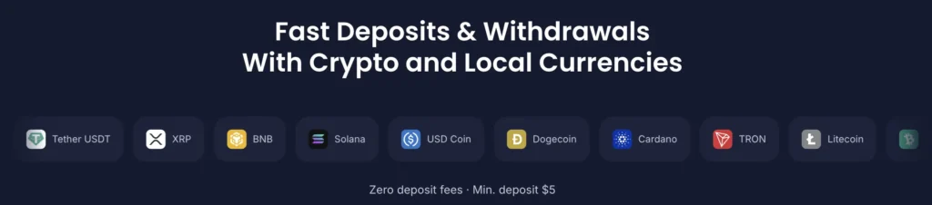 Cashy casino supports popular payment methods.