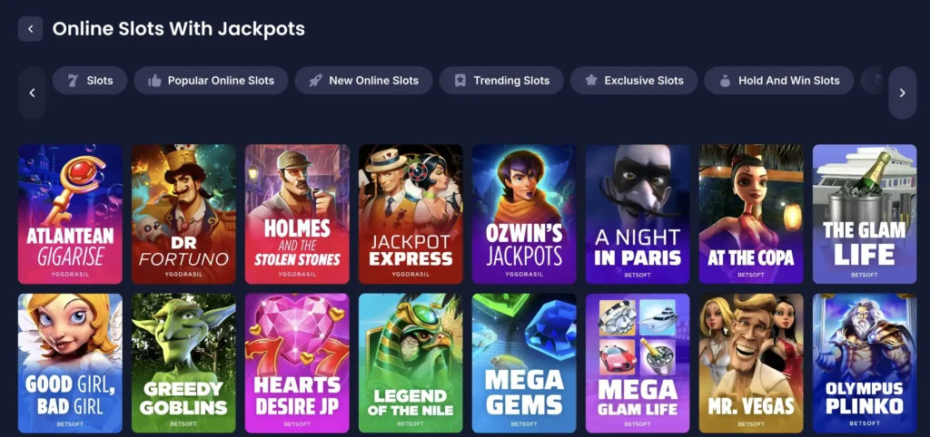 On Cashy Casino you can find jackpot slots.