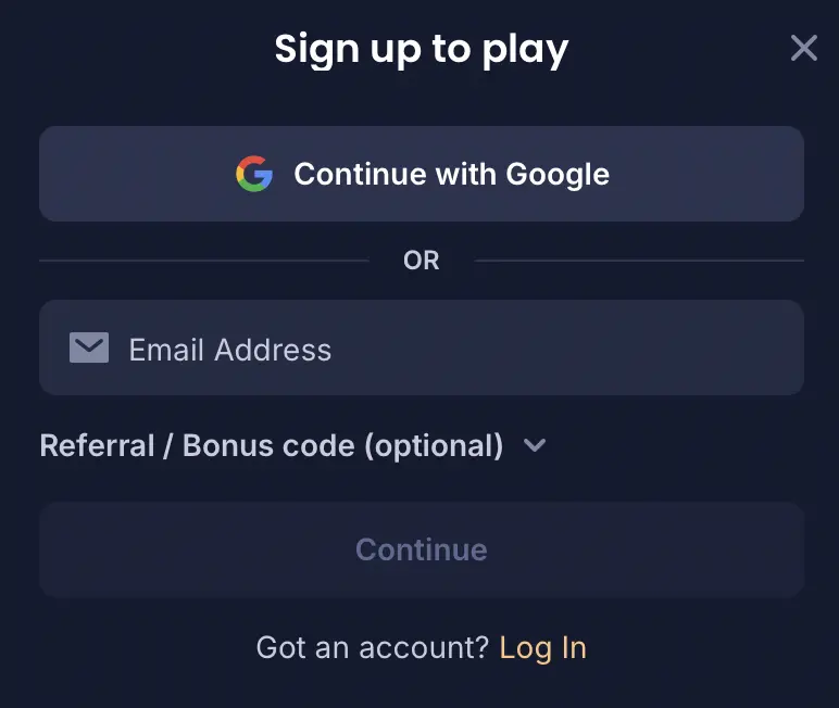Register on Cashy in a few minuties.